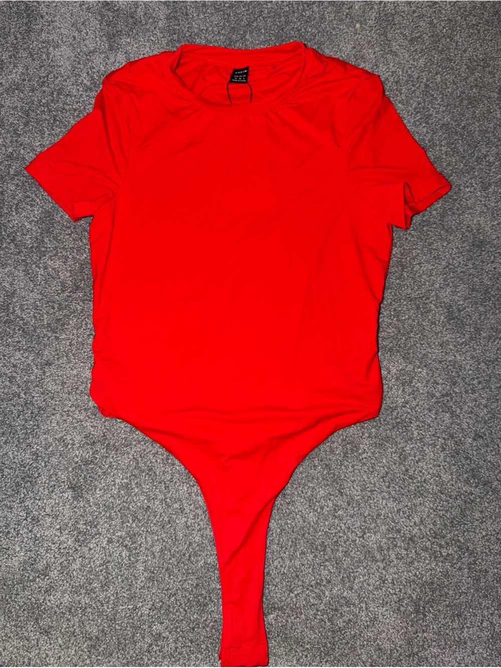 SHEIN Red Short-Sleeve Bodysuit